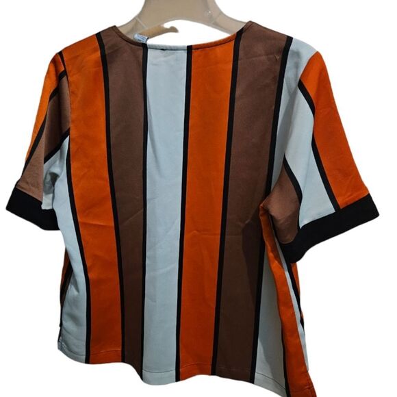 Scotch & Soda Maison Scotch Striped V neck Short Sleeve Top - Picture 4 of 11